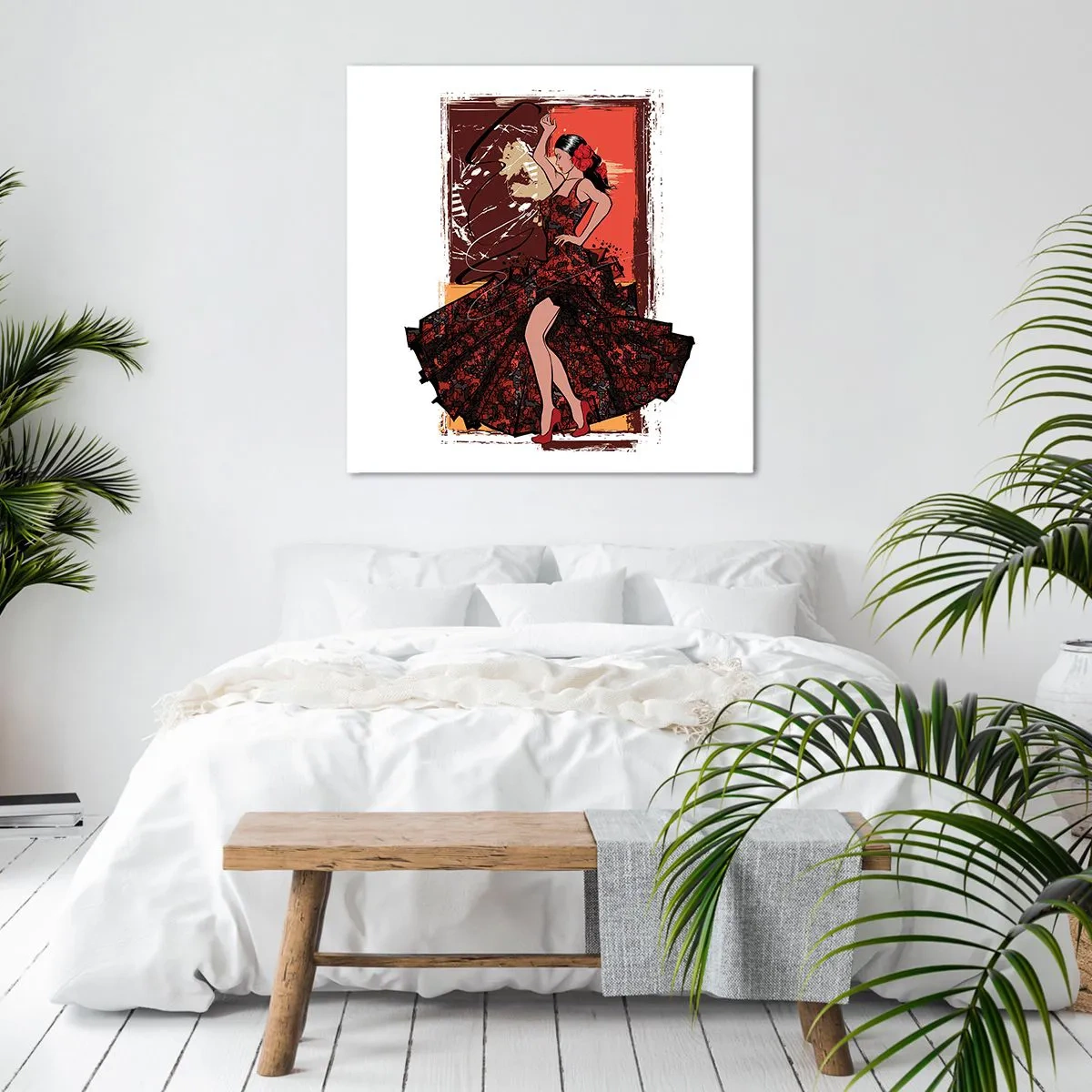 Quadro em tela - No ritmo do coração - 70x70 cm