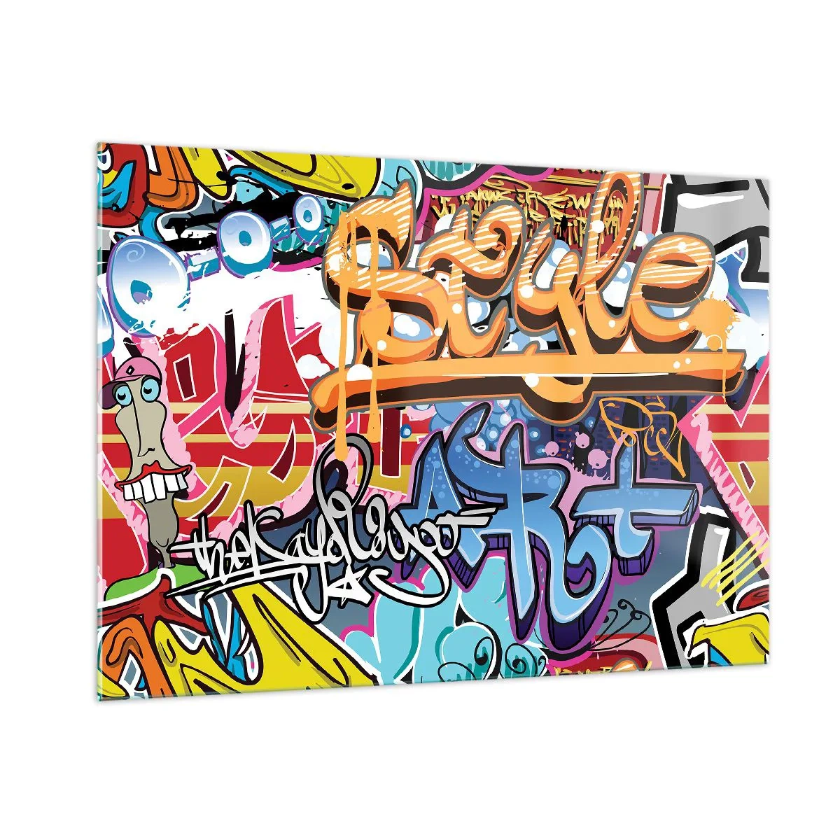 Quadro em vidro - Murais, murais, murais... - 100x70 cm