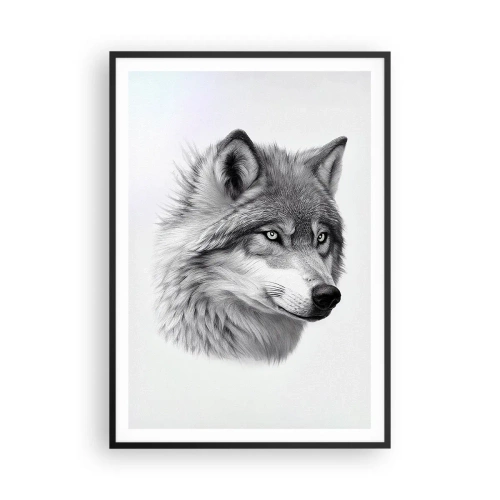 Pôster com moldura preta - Alfa – sem dúvida - 70x100 cm