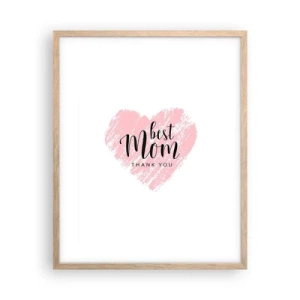 Pôster com moldura de carvalho claro - Sempre o momento certo - 40x50 cm