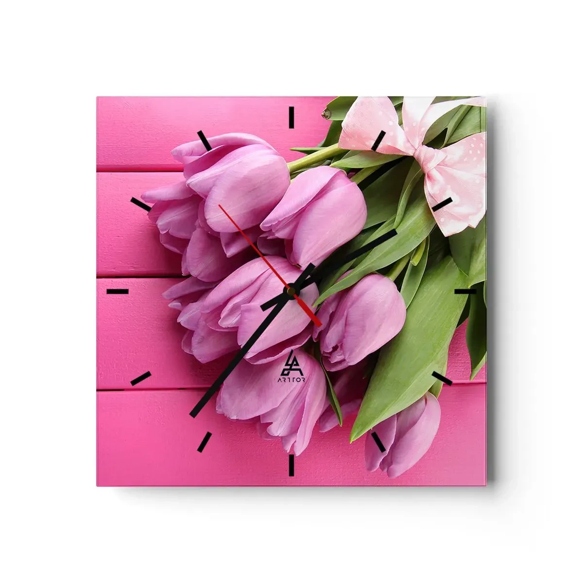 Relógio de parede - Relógio em vidro - Só para si - 30x30 cm