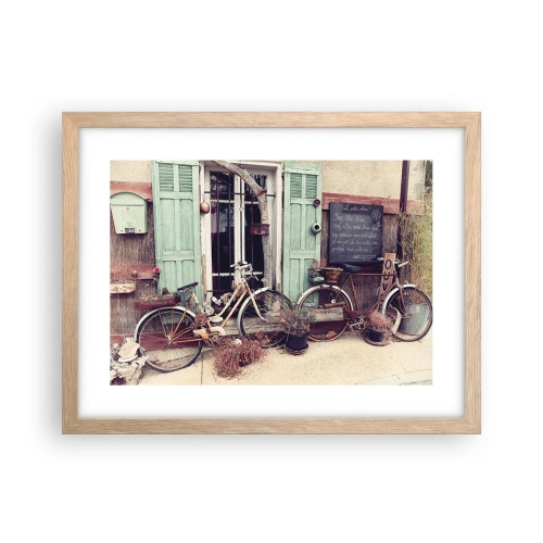 Pôster com moldura de carvalho claro - Viva a província - 40x30 cm