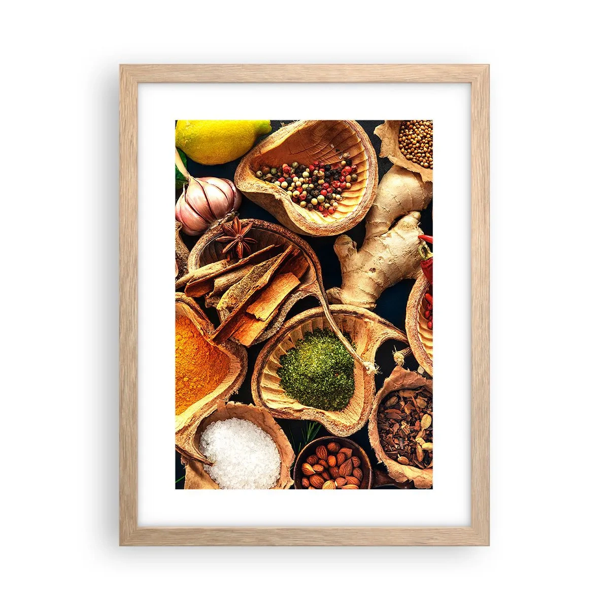 Pôster com moldura de carvalho claro - Leve o que quiser - 30x40 cm