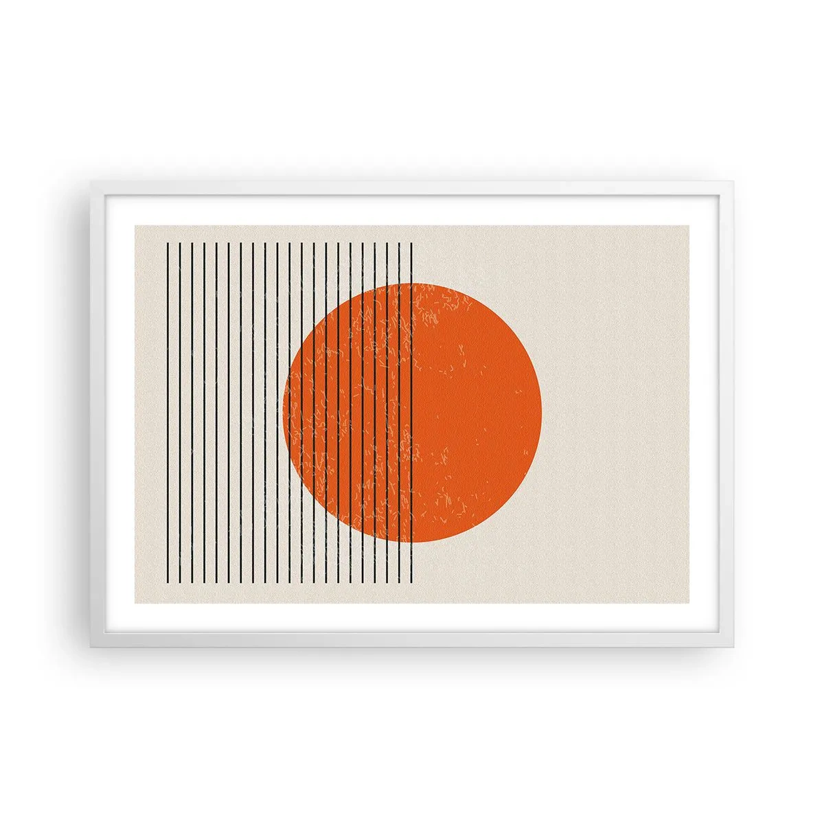 Pôster em moldura branca - Sempre sol - 70x50 cm