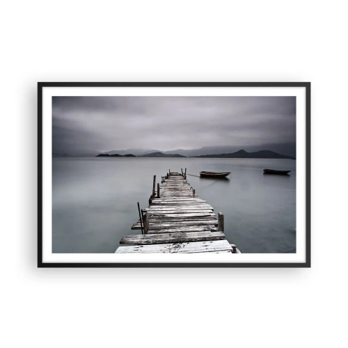 Pôster com moldura preta - Amanhã pode ir - 91x61 cm