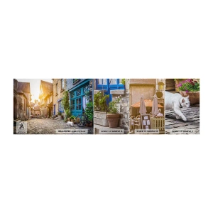 Amostra de papel de parede Premium Canvas - O espírito branco da cidade - Cidade, França, Arquitetura - 100x30 cm