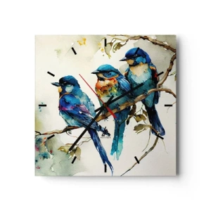 Relógio de parede - Relógio em vidro - Ele ficou ofendido? - 30x30 cm