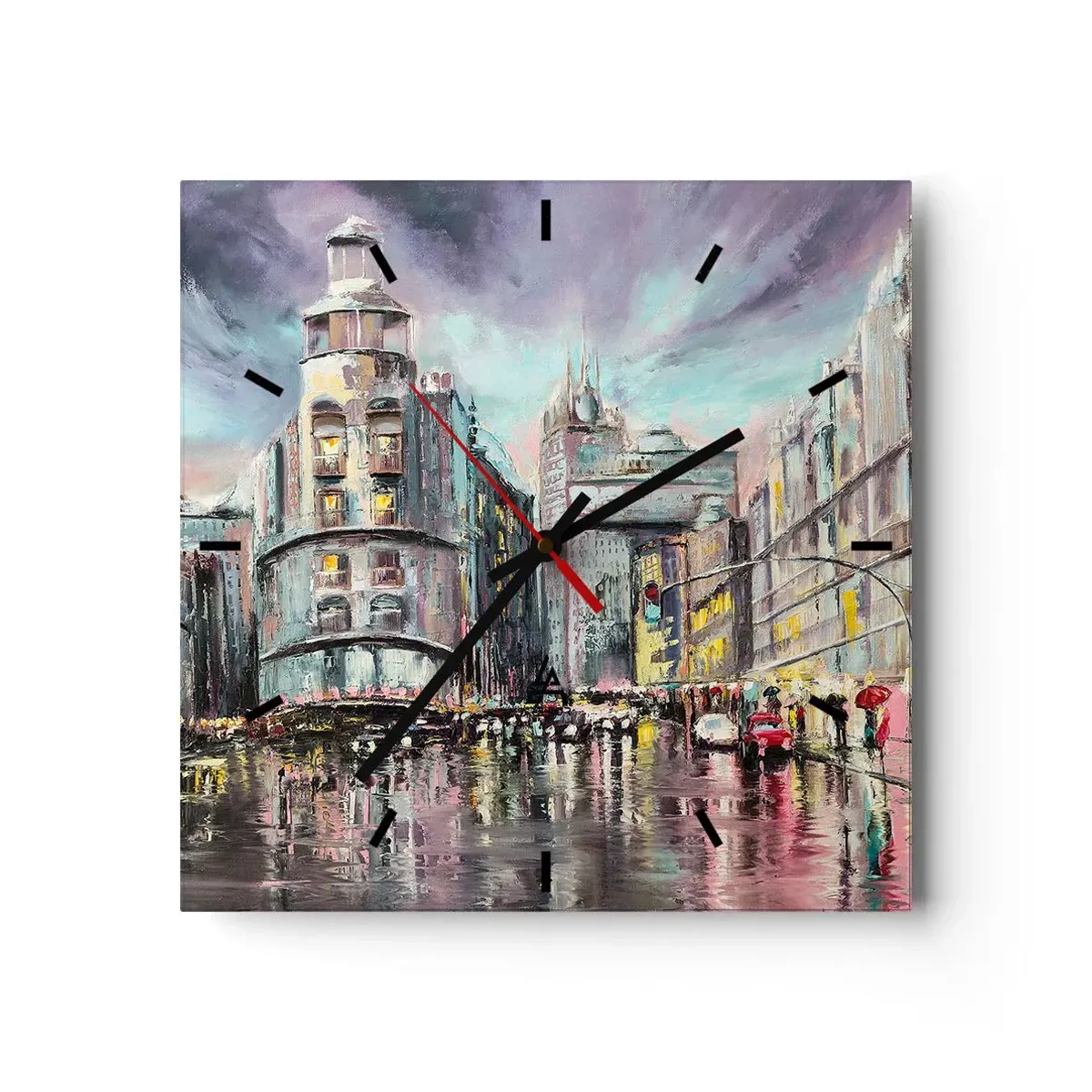 Relógio de parede - Relógio em vidro - Será uma noite de sucesso - 40x40 cm
