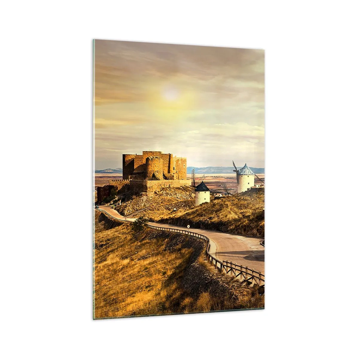 Quadro em vidro - Dom Quixote está prestes a aparecer - 70x100 cm