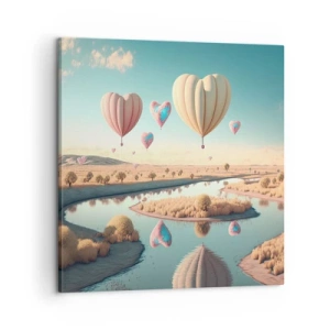 Quadro em tela - O amor permite se reerguer - 60x60 cm