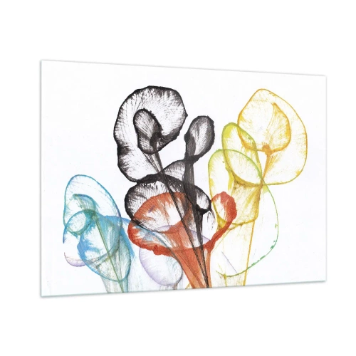 Quadro em vidro - Flores com alma - 100x70 cm