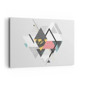 Quadro em tela - Variações do triângulo e losango - 100x70 cm