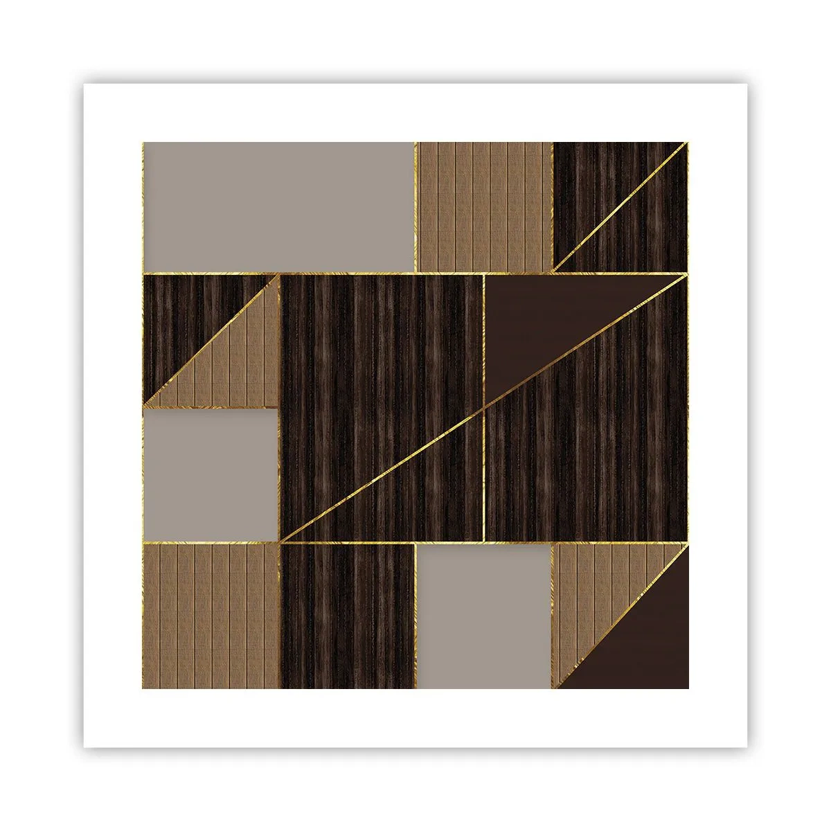 Pôster - Mosaico de bronzes e ouro - 40x40 cm