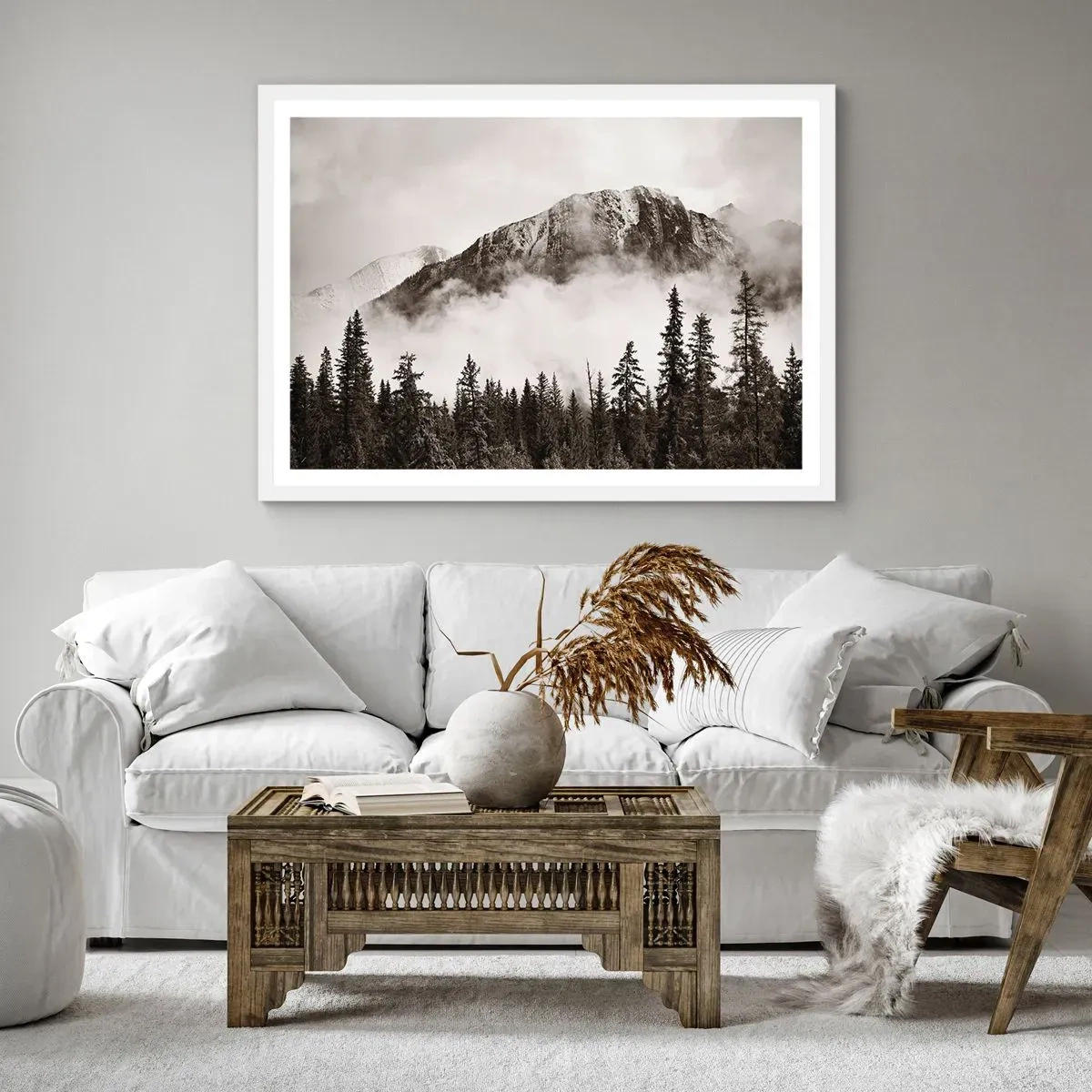 Pôster em moldura branca - O soberano de granito - 70x50 cm