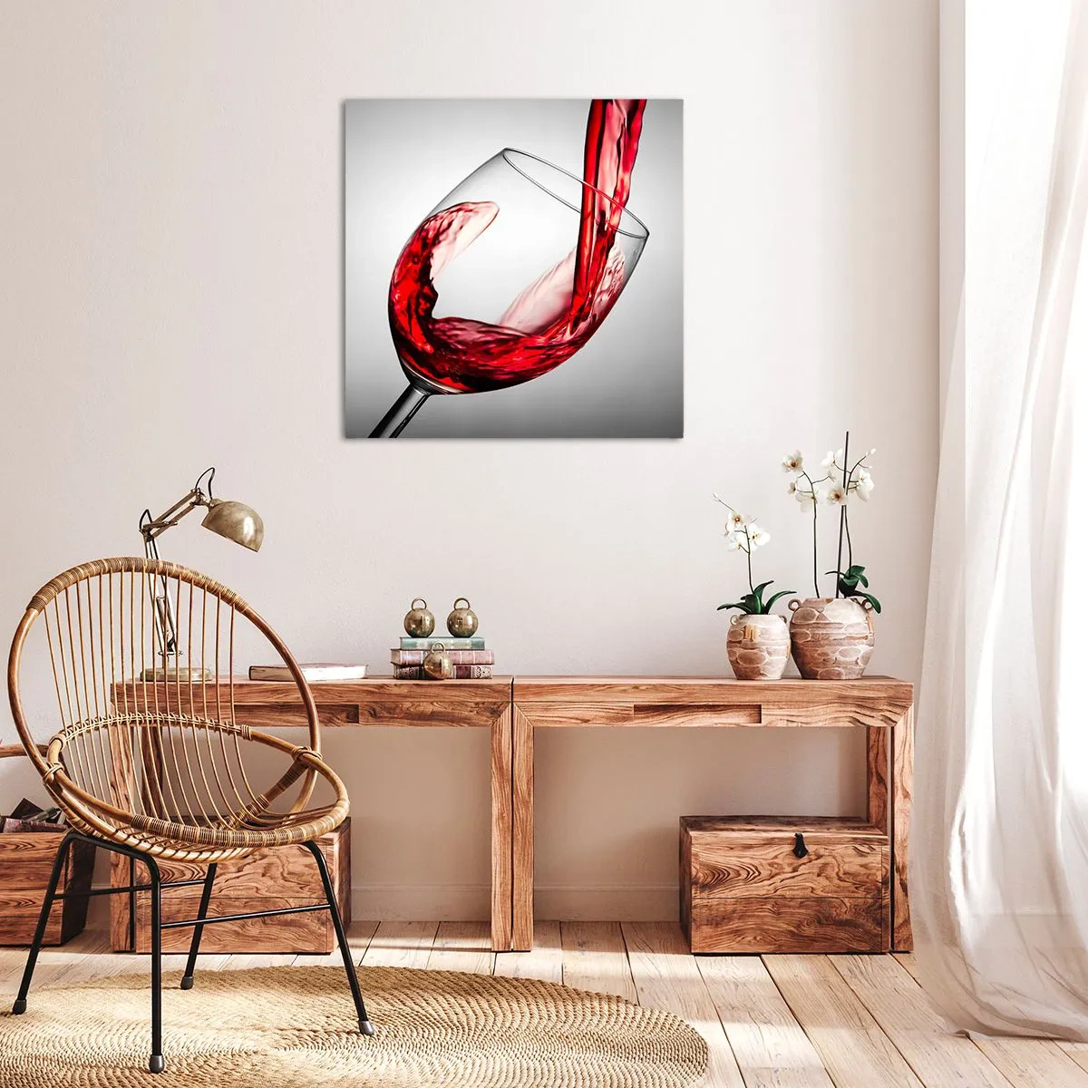 Quadro em tela - Cor - movimento - som - 70x70 cm