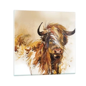 Quadro em vidro - Orgulho do caçador - 70x70 cm