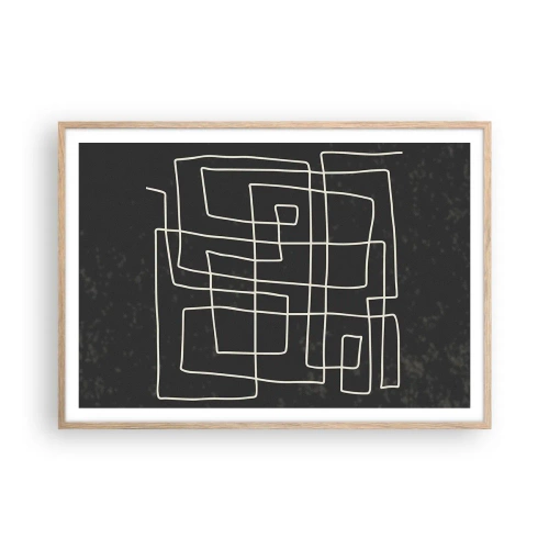 Pôster com moldura de carvalho claro - Não é tão simples - 100x70 cm