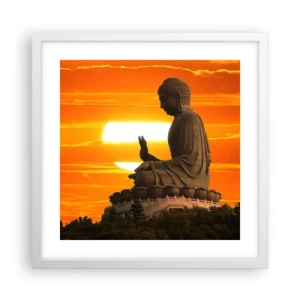 Pôster em moldura branca - Sem medo do mundo - 40x40 cm