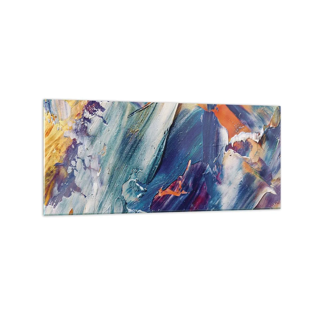 Quadro em vidro - Confusão de cores - 120x50 cm