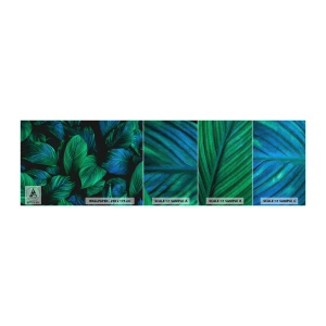 Amostra de papel de parede autocolante Deluxe Sticker - Na multidão verde - Folhas verdes, Planta tropical, Natureza - 100x30 cm