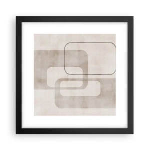 Pôster com moldura preta - Argamassa geométrica - 30x30 cm