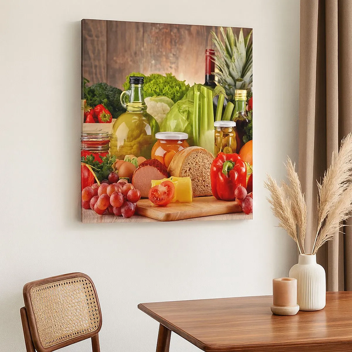 Quadro em tela - Defumados, cozidos, em conserva - 30x30 cm