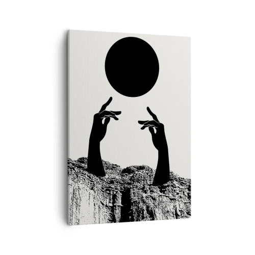 Quadro em tela - Composição surrealista: o sol e o resto - 50x70 cm