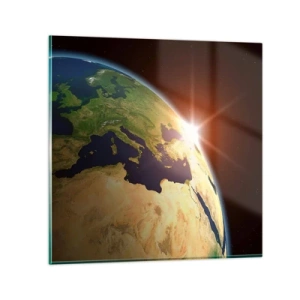 Quadro em vidro - Nascer do Sol - 30x30 cm