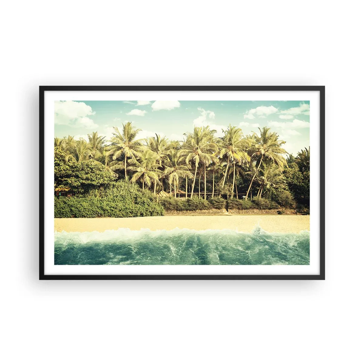 Pôster com moldura preta - Ou talvez aqui? - 91x61 cm