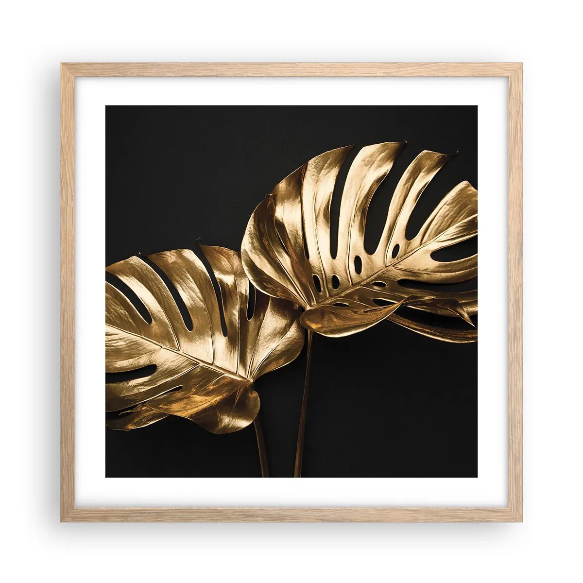 Pôster com moldura de carvalho claro - Tesouros da natureza - 50x50 cm