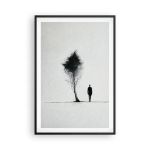 Pôster com moldura preta - Todos nós vagamos - 61x91 cm
