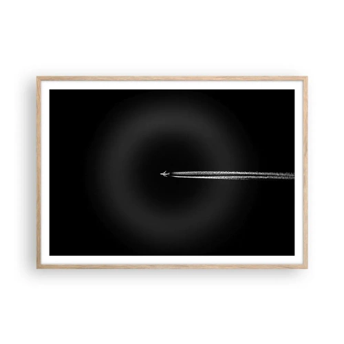 Pôster com moldura de carvalho claro - Em outra dimensão - 100x70 cm