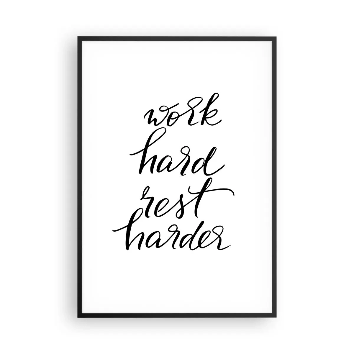 Pôster com moldura preta - Equilíbrio da vida - 70x100 cm