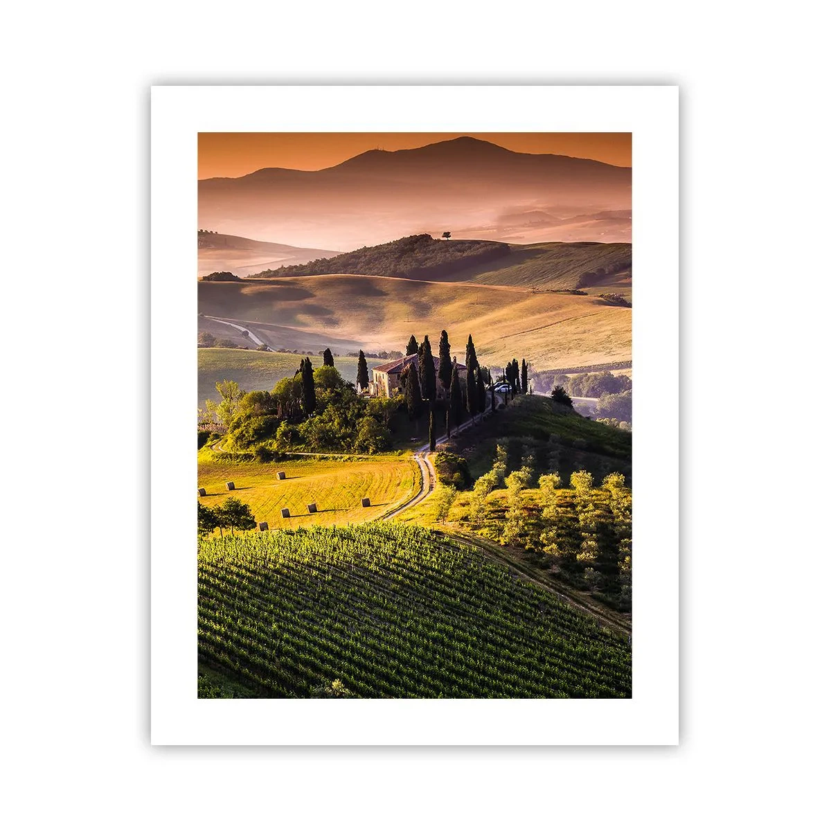 Pôster - Arcádia - Paisagem toscana - 40x50 cm