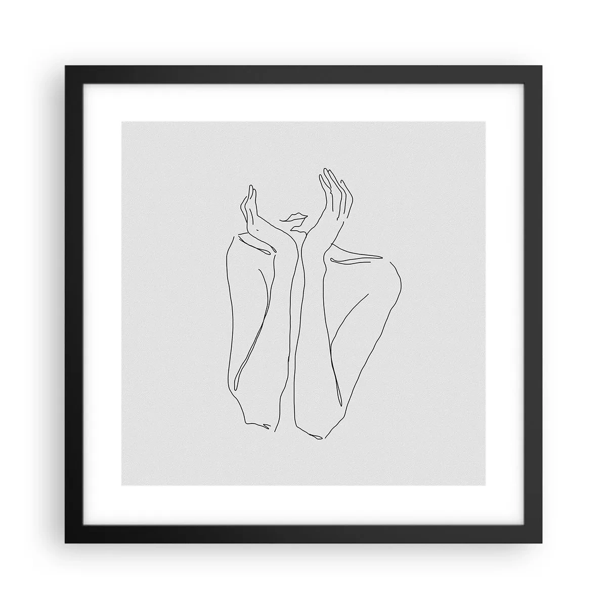 Pôster com moldura preta - Com o que sonham as meninas  - 40x40 cm