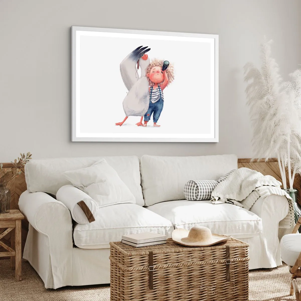 Pôster em moldura branca - O itinerário da grande viagem - 91x61 cm