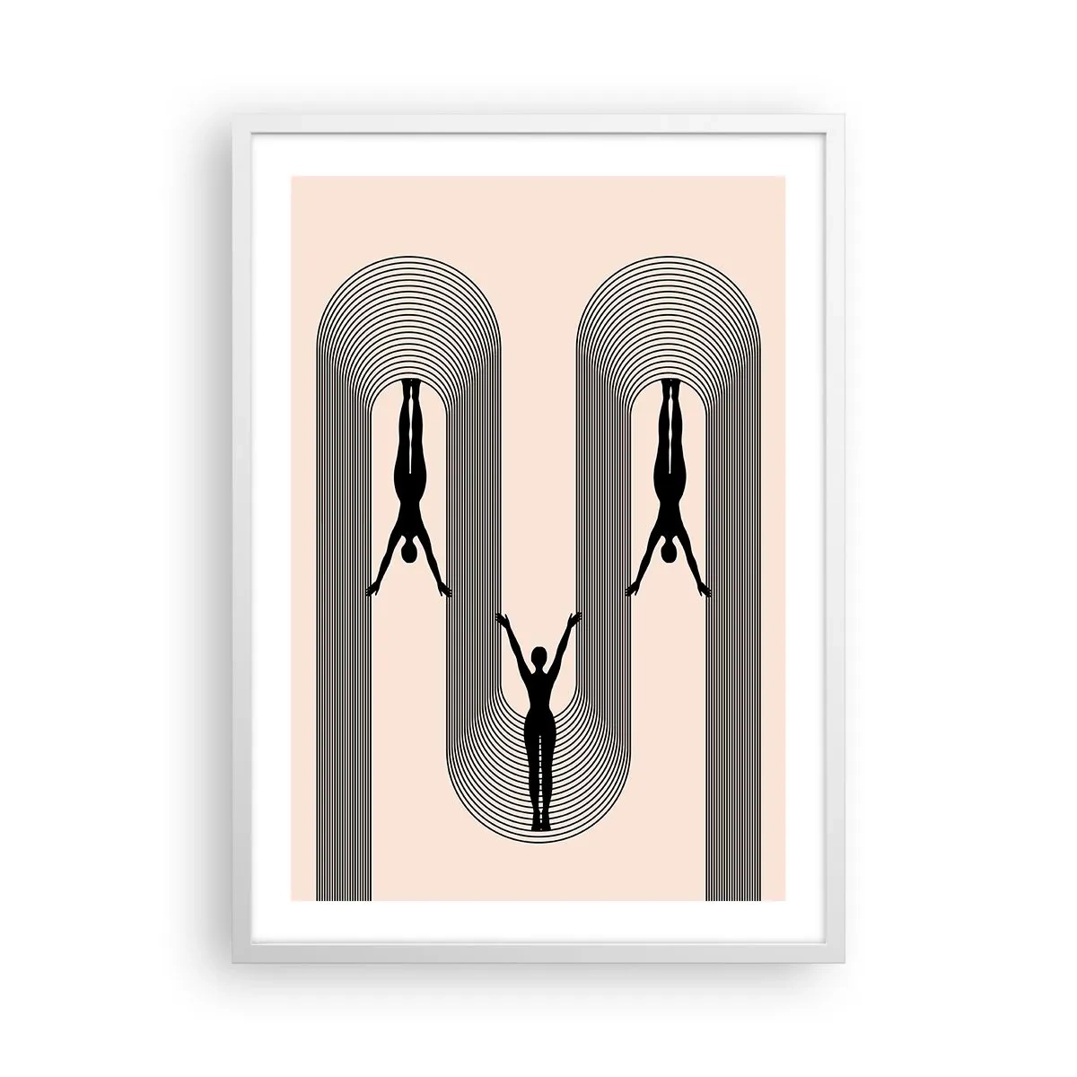 Pôster em moldura branca - De cabeça para baixo - 50x70 cm