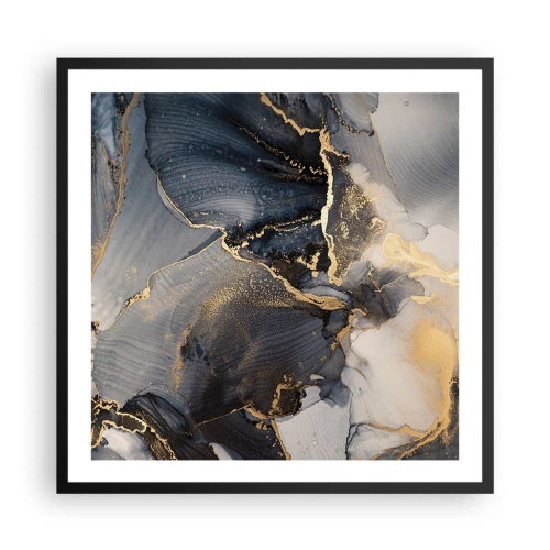 Pôster com moldura preta - A vida da pedra - 60x60 cm