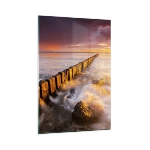 Quadro em vidro - A suavidade das ondas - 80x120 cm