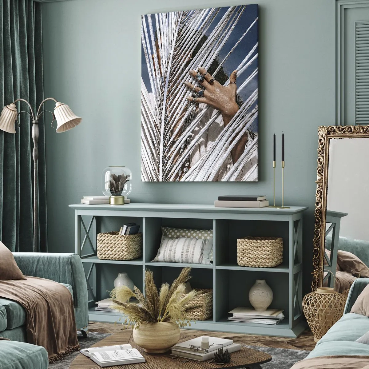 Quadro em tela - A xamã - 65x120 cm