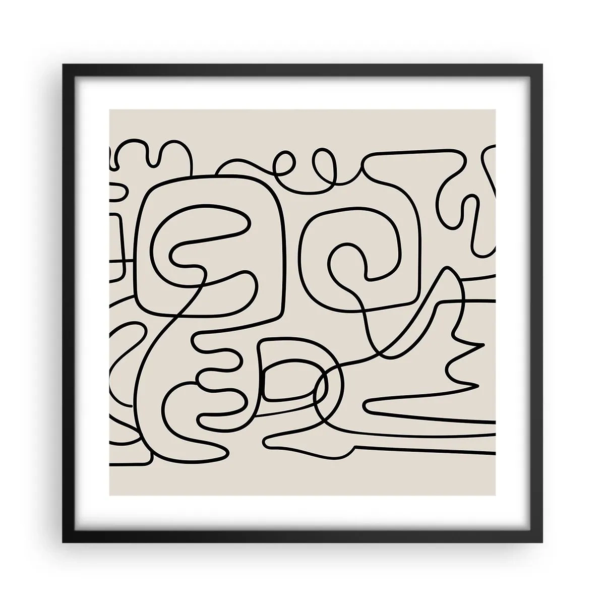 Pôster com moldura preta - Na trilha - 50x50 cm