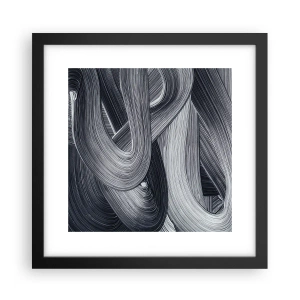 Pôster com moldura preta - A fluidez da realidade - 30x30 cm