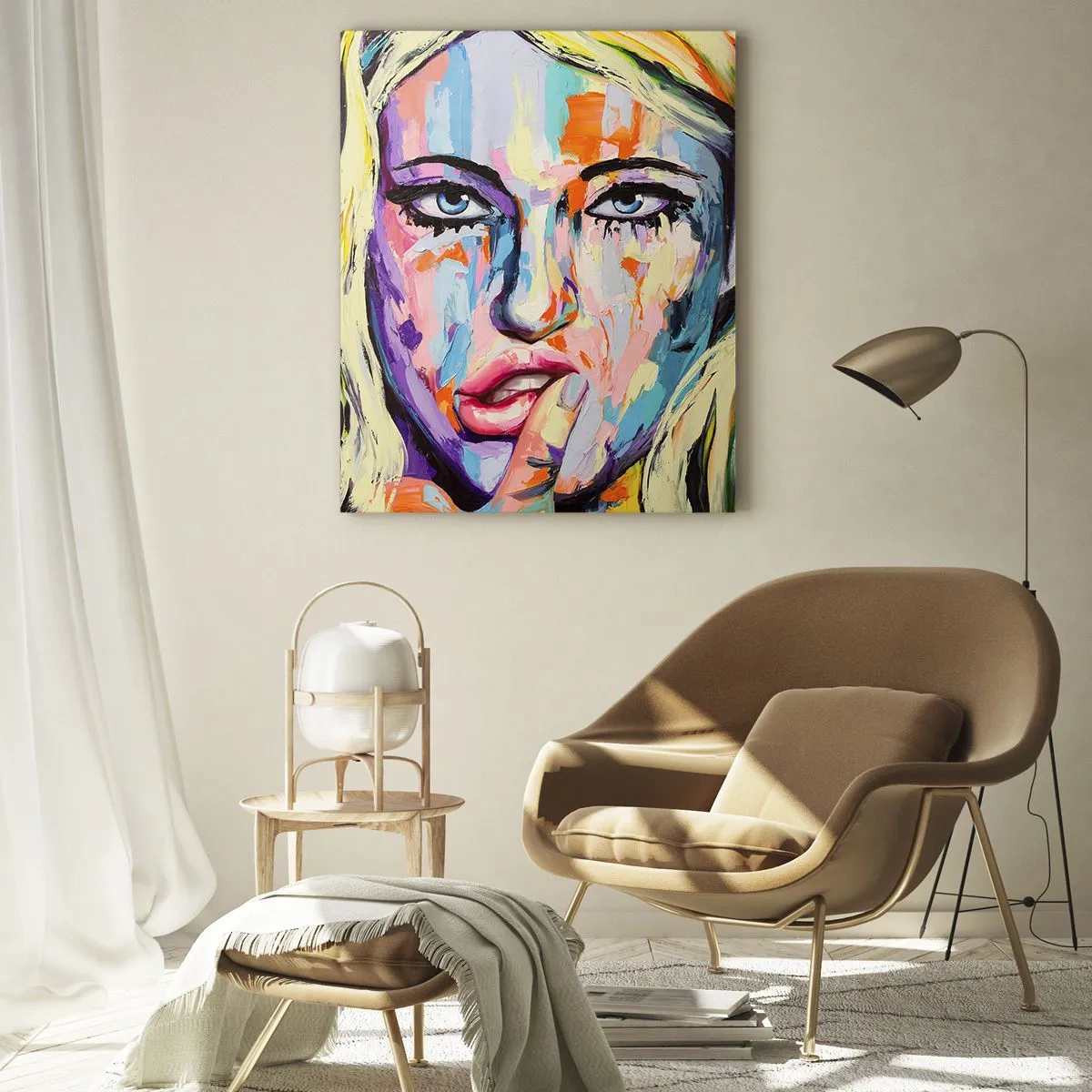 Quadro em vidro - Olhe-a diretamente nos olhos - 70x100 cm