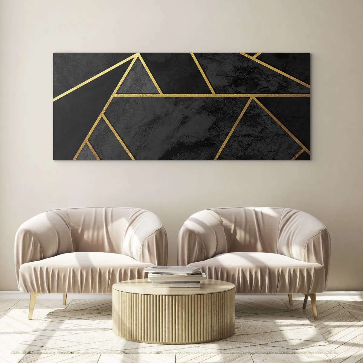 Quadro em vidro - Escuridão e esplendor - 120x50 cm