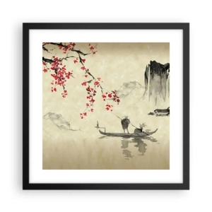 Pôster com moldura preta - Na terra do sol nascente - 40x40 cm