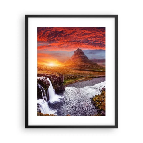 Pôster com moldura preta - A vista da Terra Média - 40x50 cm