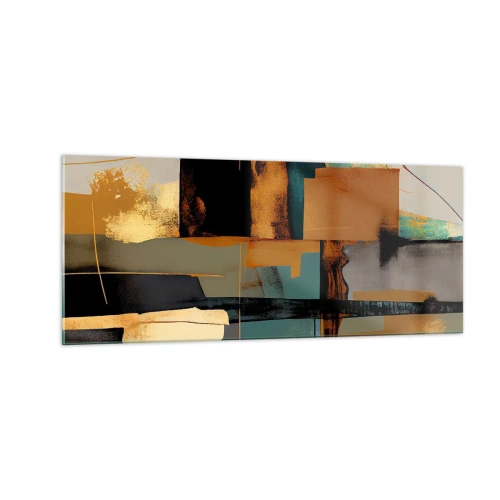 Quadro em vidro - Abstração – luz e sombra - 100x40 cm
