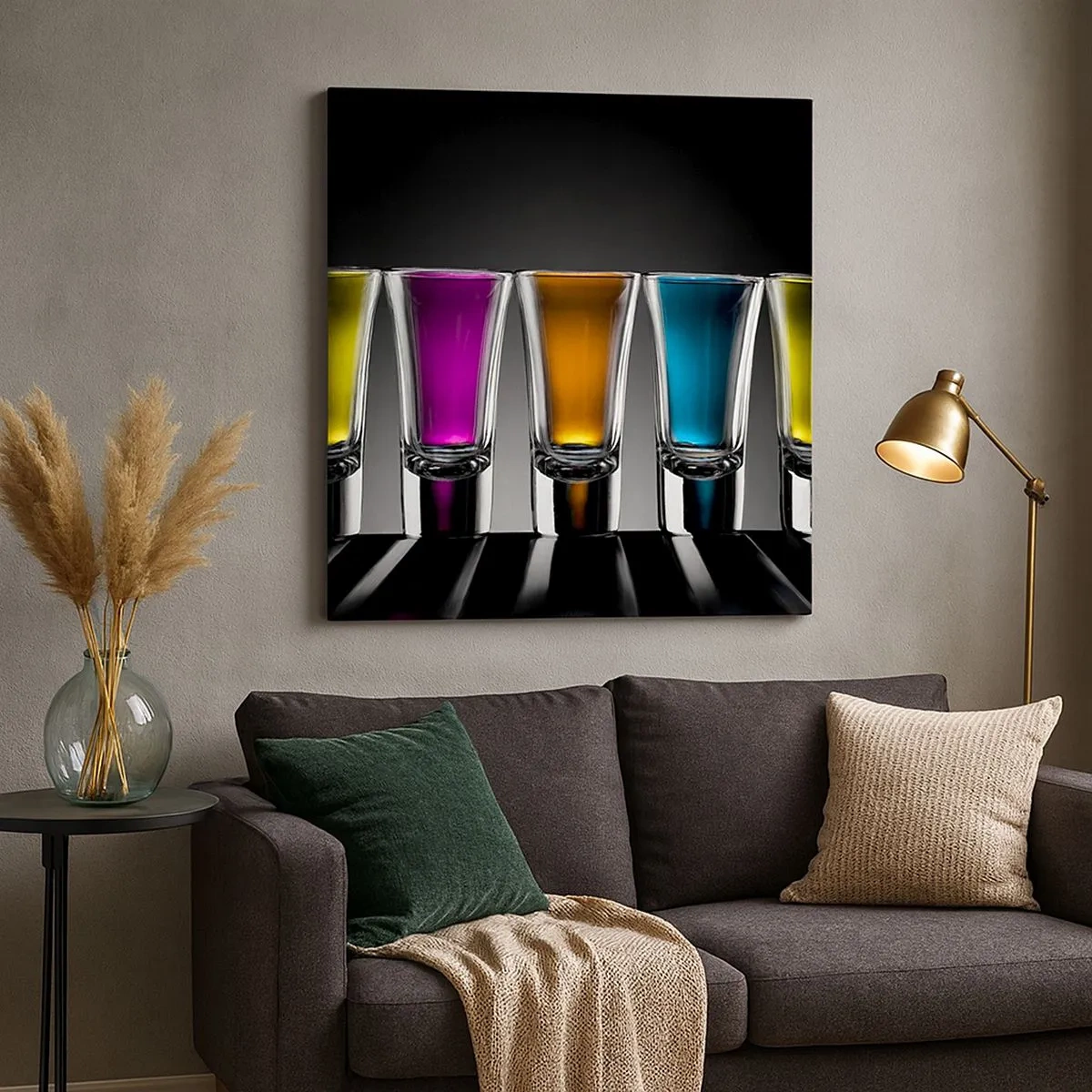 Quadro em tela - Tons da alegria - 30x30 cm