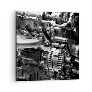 Quadro em tela - Aço, belo, forte - 70x70 cm