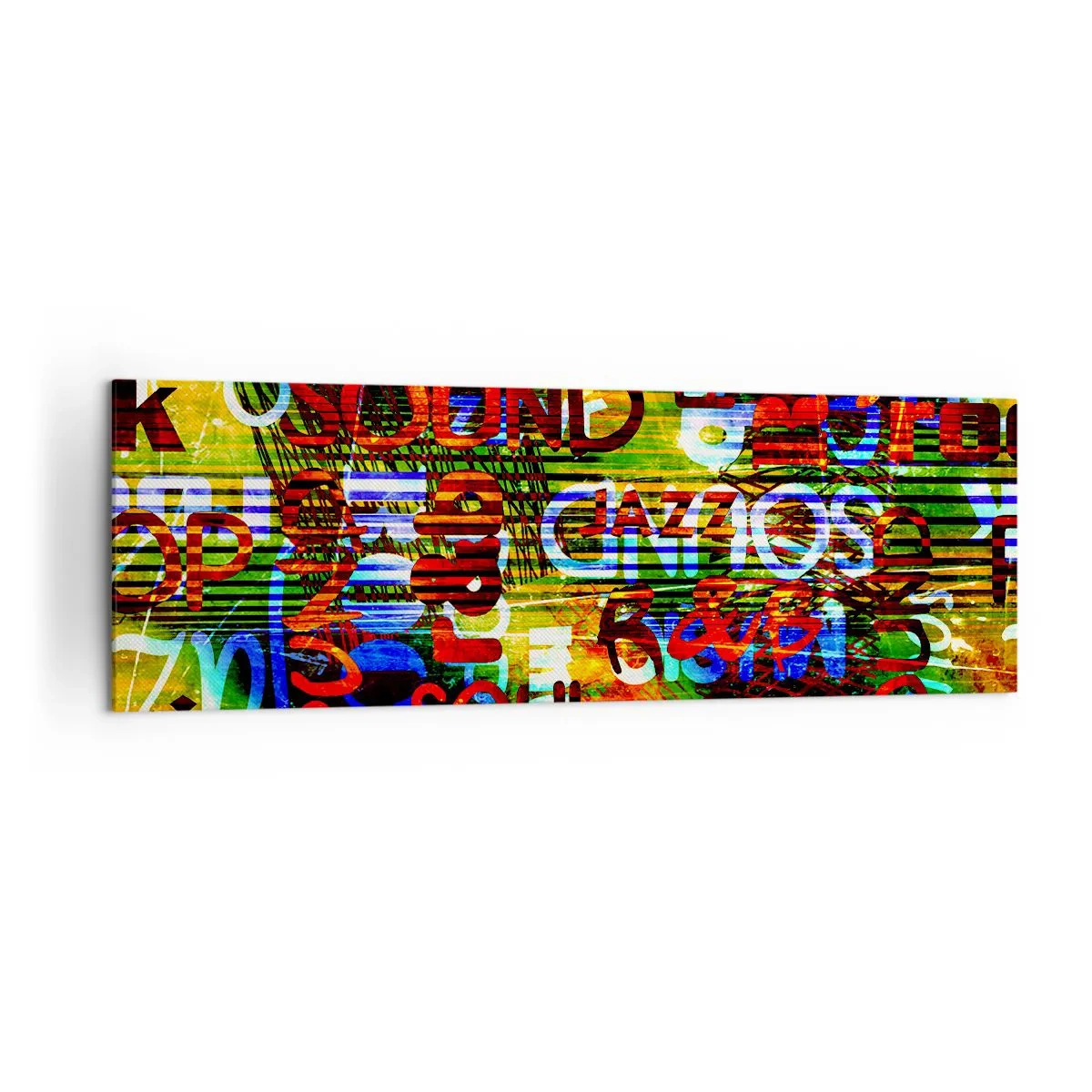 Quadro em tela - Todas as cores do som - 160x50 cm
